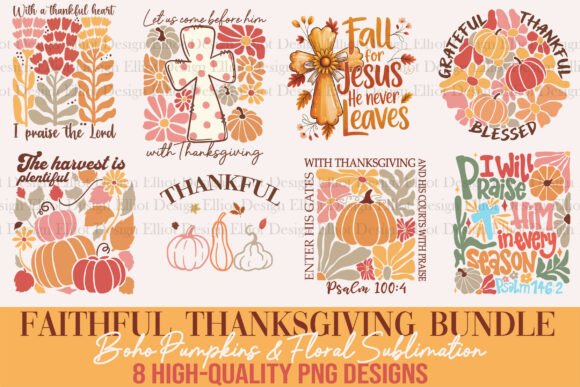 Faithful Thanksgiving Boho Floral Bundle