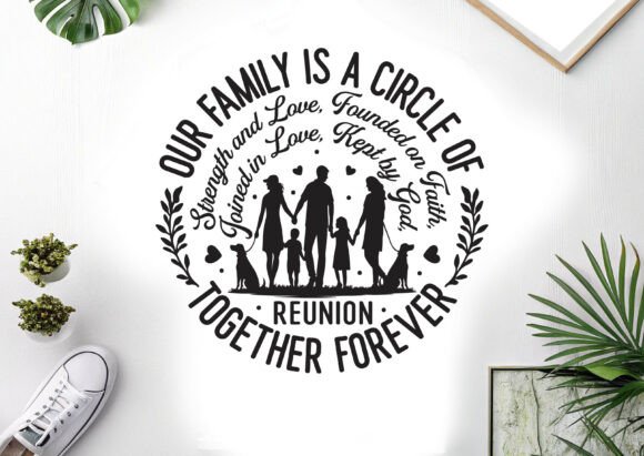 Family Reunion Typography Design Vector