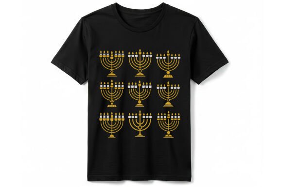 Hanukkah Menorah Pattern T-shirt