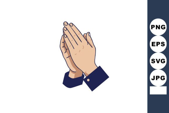 Praying Hands Gesture Illustration
