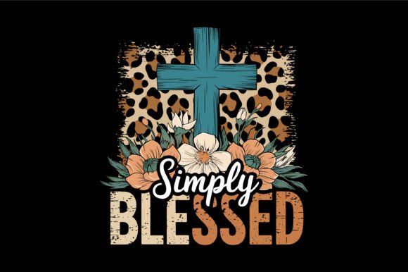 Simply Blessed Cross Leopard Print